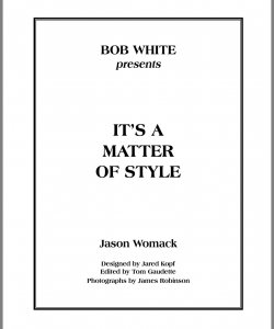 Bob White - It's a Matter of Style (Instant Download)